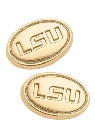 LSU Tigers 24K Gold Plated Stud Earrings - Gold
