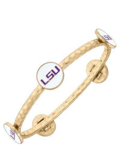 Canvas Style LSU Tigers Enamel Claudia Bangle In White product