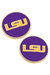 LSU Tigers Enamel Disc Stud Earrings - Purple