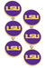 LSU Tigers Triple Drop Enamel Earrings - Purple