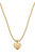 Macy Heart Pendant With Ball Bead Chain Necklace - Worn Gold
