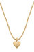 Macy Heart Pendant With Ball Bead Chain Necklace - Worn Gold