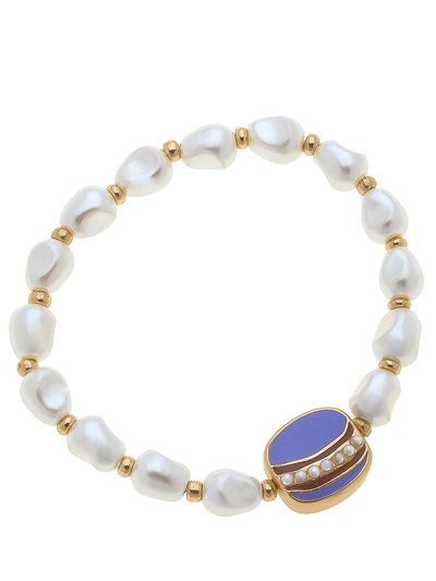 Canvas Style Madeleine Pearl & Macaroon Children's Bracelet In Purple product