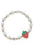 Madeleine Pearl & Strawberry Children's Bracelet In Fuchsia - Fuchsia