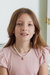 Madeleine Pearl & Strawberry Children's Necklace In Fuchsia
