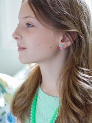 Madeleine Strawberry & Pineapple Children's Stud Earrings - Set Of 2