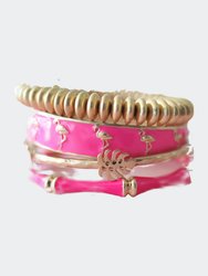 Malibu Flamingo Bangle Stack - August Stack of The Month