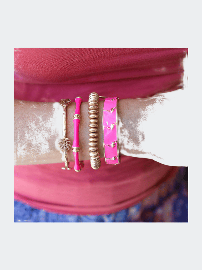 Malibu Flamingo Bangle Stack - August Stack of The Month