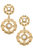 Marguerite Acanthus & Pearl Drop Earrings - Worn Gold