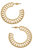 Mari Scalloped Hoop Earrings in Worn Gold - Worn Gold