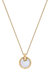 Mariana Pearl Delicate Disc Necklace In Mother Of Pearl - Worn Gold