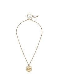 Marley Equestrian Charm Necklace in Worn Gold