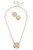 Marquette Acanthus & Pearl Earring And Necklace Set - Worn Gold