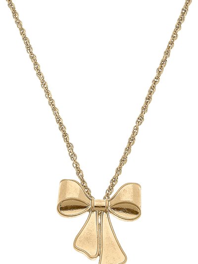 Canvas Style Maxwell Bow Pendant Necklace product