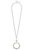 Melanie Long Studded Metal Circle Necklace In Two-Tone - Two Tone