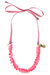 Melody Pineapple Charm Beaded Ribbon Children's Necklace - Fuchsia & Pink