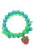 Melody Strawberry Beaded Children's Bracelet - Green & Aqua