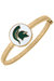 Michigan State Spartans Enamel Statement Hinge Bangle - White