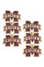 Mississippi State Bulldogs Triple Drop Enamel Earrings - Maroon