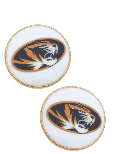 Canvas Style Missouri Tigers Enamel Disc Stud Earrings product