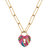 Monclér Tropical Heart Padlock Necklace In Pink
