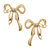 Morganne Bow Stud Earrings in Worn Gold - Worn Gold