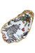 Murphy Decoupage Oyster Ring Dish - Black/White/Green