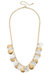 Naya Pearl And Gold Disc Statement Necklace - Mother Of Pearl