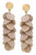 Naya Wood Disc Cluster Statement Earrings - Worn Gold