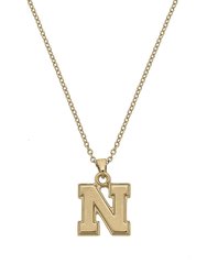 Nebraska Cornhuskers 24K Gold Plated Pendant Necklace - Gold