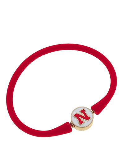 Canvas Style Nebraska Cornhuskers Enamel Silicone Bali Bracelet In Red product