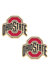 Ohio State Buckeyes Enamel Stud Earrings In Scarlet/Black - Scarlet