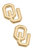Oklahoma Sooners 24K Gold Plated Stud Earrings - Gold