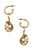 Oyster with Pearl Drop Hoop Earrings - Worn gold
