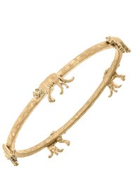 Pearl Lioness Bangle - Worn Gold
