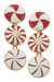Peppermint Candies Linked Enamel Earrings - Red & White