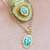 Pookie Floral Cameo Pendant T-Bar Necklace