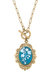 Pookie Floral Cameo Pendant T-Bar Necklace - Wedgwood Blue