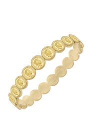 Queen Elizabeth Coin Bangle - Worn Gold