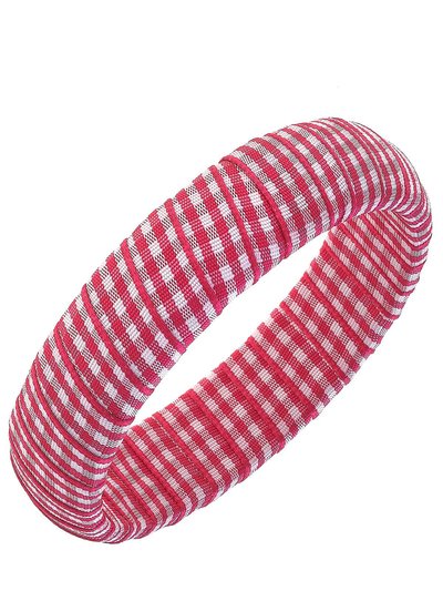 Canvas Style Reagan Gingham Statement Bangle in Fuchsia product