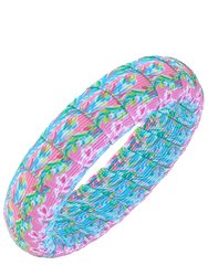 Reagan Tropical Statement Bangle In Blue - Blue