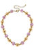 Regina Chinoiserie & Ball Bead Necklace - Pink/White/Gold