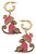 Remy Enamel Monkey Earrings in Pink & Brown - Pink & brown