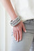 Renee Resin And Rhinestone Bangle In Grey