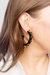 Renee Resin And Rhinestone Hoop Earrings In Black