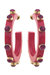 Renee Resin And Rhinestone Hoop Earrings In Fuchsia - Fuchsia