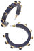 Renee Resin And Rhinestone Hoop Earrings In Navy - Navy