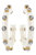 Renee Resin And Rhinestone Hoop Earrings In White - White