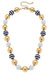 Ruby Nautical Ceramic Ball Bead Necklace - Navy/White
