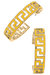 Ryan Game Day Greek Keys Enamel Hoop Earrings In Yellow - Yellow
